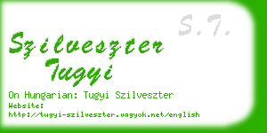 szilveszter tugyi business card